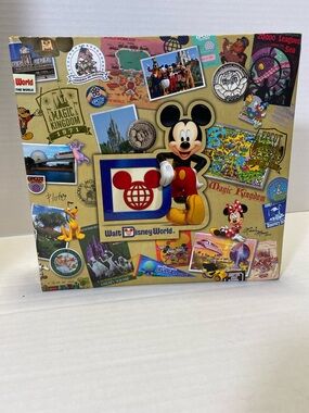 Walt Disney World Mickey Mouse Decorative Photo Album with Gold & Red Accents